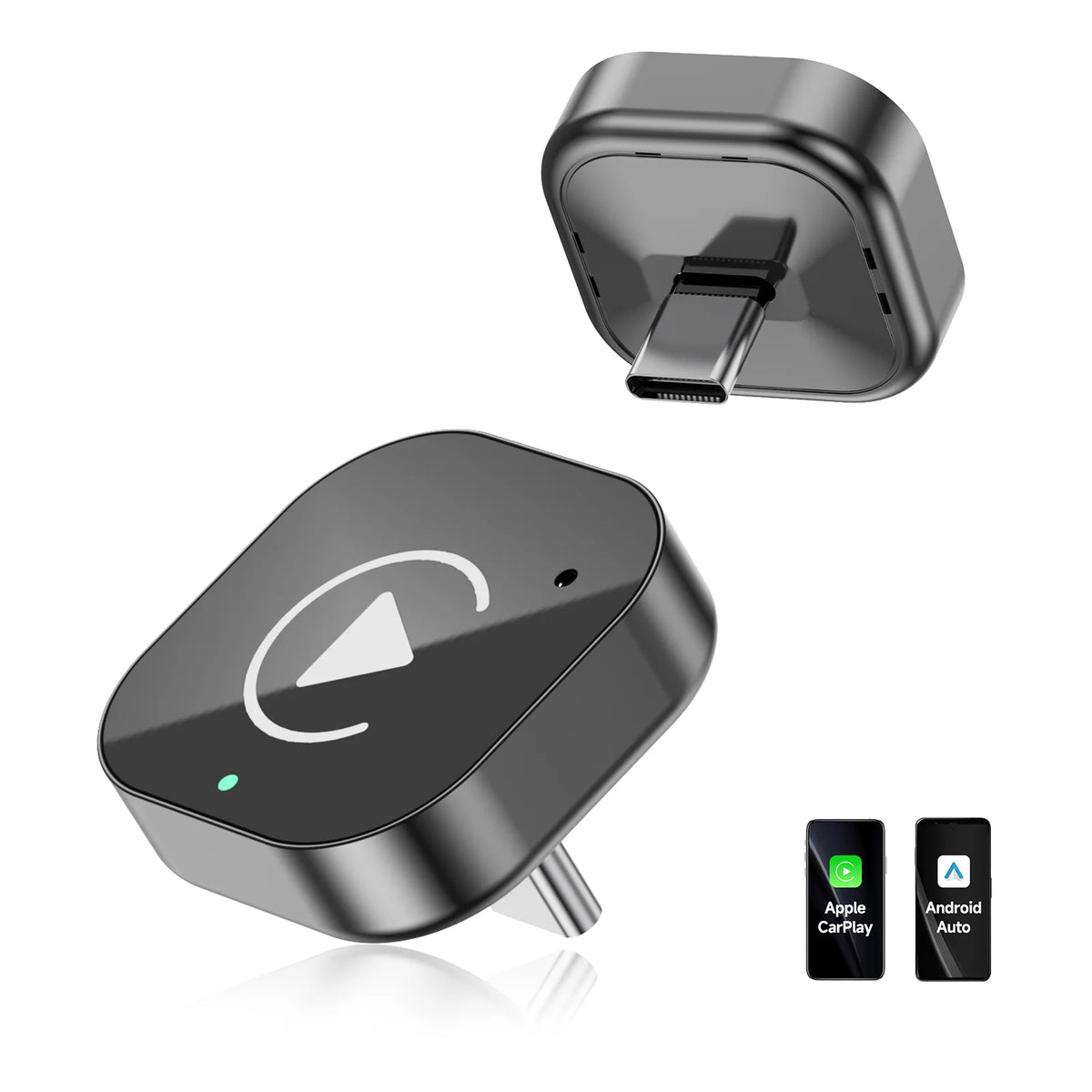Adaptateur CarPlay & Android Auto Sans Fil USB-C 2-en-1