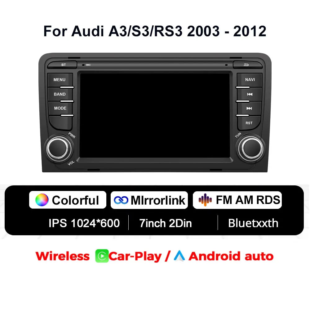 Écran CarPlay Android Auto Audi A3/S3/RS3