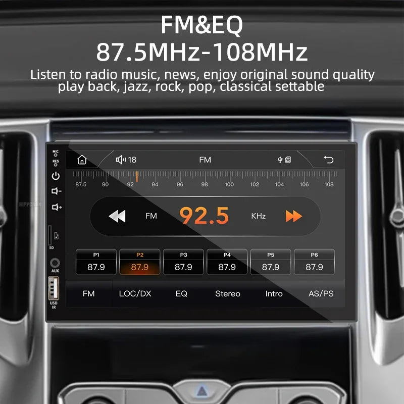 Autoradio 1 DIN CarPlay & Android Auto Écran Tactile 7"
