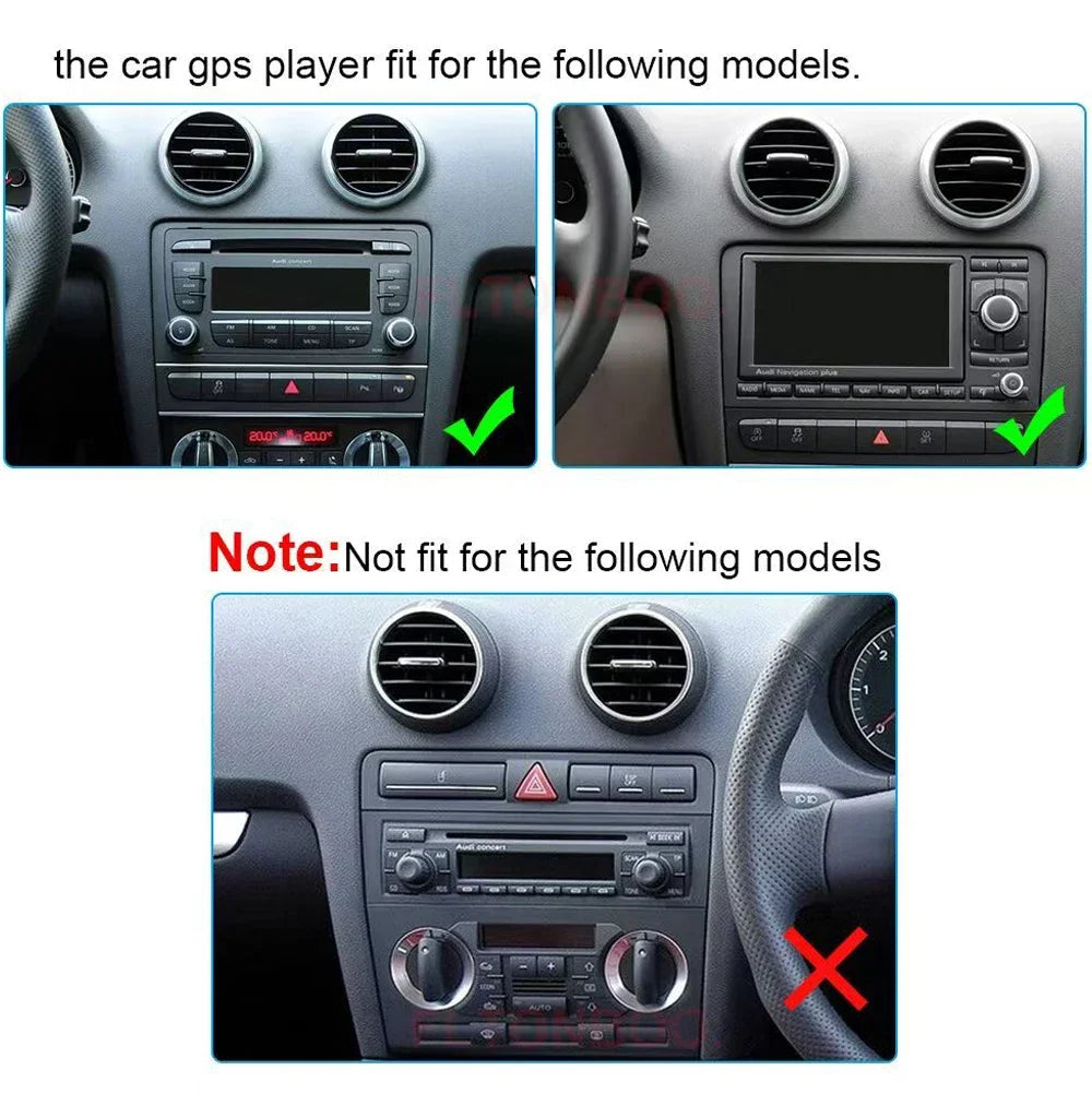 Autoradio CarPlay Android 12 Audi A3 2003-2013