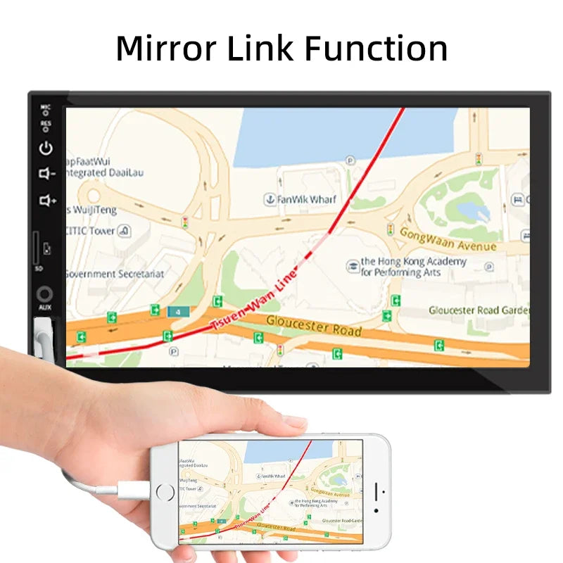 Autoradio 1 DIN CarPlay & Android Auto Écran Tactile 7"