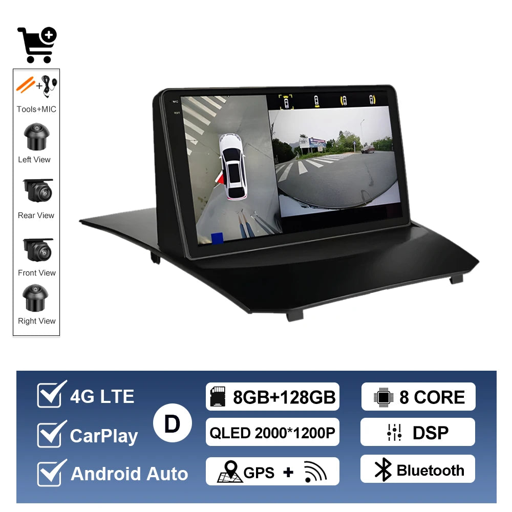 Système multimédia Android 9” CarPlay & Android Auto pour Ford Fiesta (2008–2019)